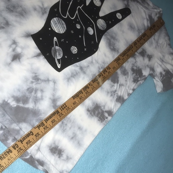 MIGHTY FINE distressed tie dye celestial peace top size M 100% cotton - Picture 6 of 7